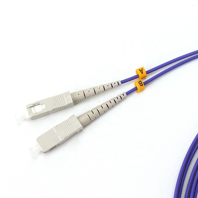 Цвет 50/125 2.0mm MM OM2 гибкого провода оптического волокна SC LC KEXINT двухшпиндельный пурпурный 3m LSZH