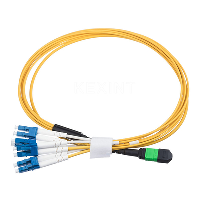 Желтое 8 ядр MPO MTP до 4 гибкого провода KEXINT FTTH/FTTX оптического волокна LC двухшпиндельных SM