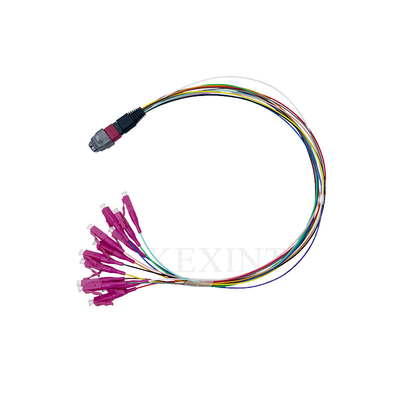 12 ядра Волоконно-оптический ствол кабеля Om4 Mtp/Pc Мужчина - Lc/Upc Fanout 0,9 мм 40 см