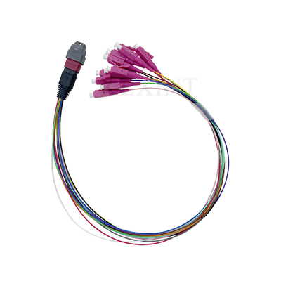 12 ядра Волоконно-оптический ствол кабеля Om4 Mtp/Pc Мужчина - Lc/Upc Fanout 0,9 мм 40 см