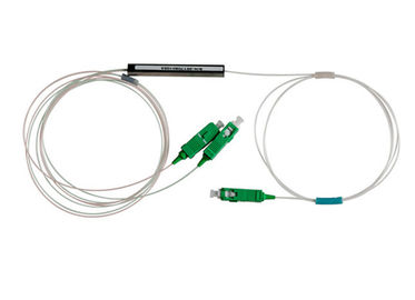 Splitter PLC оптического волокна SC APC SM, 1x2 оптически вносимая потеря Splitter 7.2db