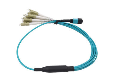 Женщина гибкого провода выхода MTP MPO перерыва к 6 типу сини волокна LSZH DX LC 12 b