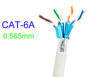Cat6A защищало сеть белое Cat7 SFTP FTP 23AWG кабеля Lan электрическую медную высокоскоростную