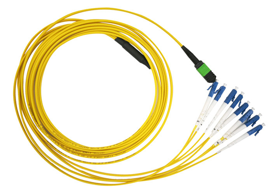 Режим LSZH G657A2 гибкого провода оптического волокна MTP MPO SM 12 LC одиночный устойчивый к гнуть
