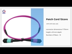 Типа 0.3dB b мадженты ядра OM4 24 гибкого провода 5M волокна оптически 24 MTP MPO малопотертых