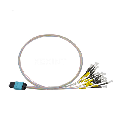 Волокна Ферруле ОМ3 ОМ4 12 кабеля заплаты оптического волокна МТП ЛК ФТТХ мультимодные 0.7мм 0.5м