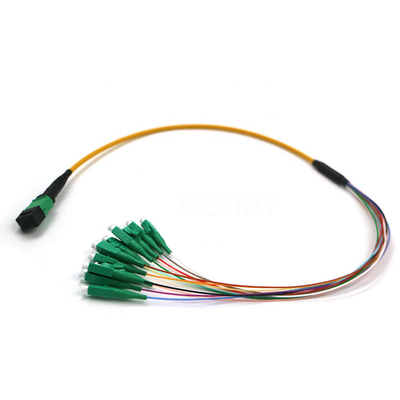 Соединитель ядра MTP MPO LC кабеля 24 хобота оптического волокна OM3 OM4 G657A