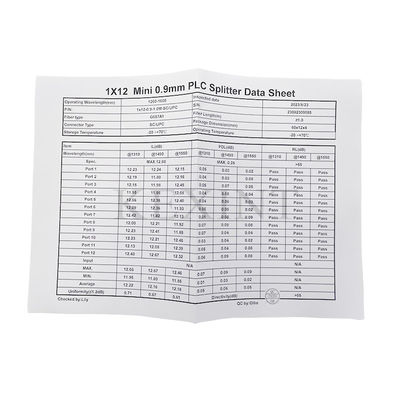 0.9мм Диаметр 1х12 Разделитель оптического волокна 1м длина