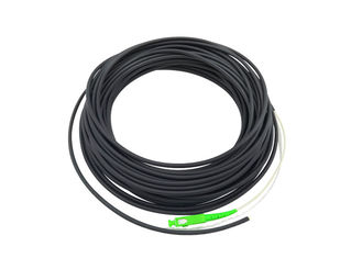 Гибкий провод черного волокна кабеля падения 4,0 FTTH оптически с 2,0 соединителем SC/APC
