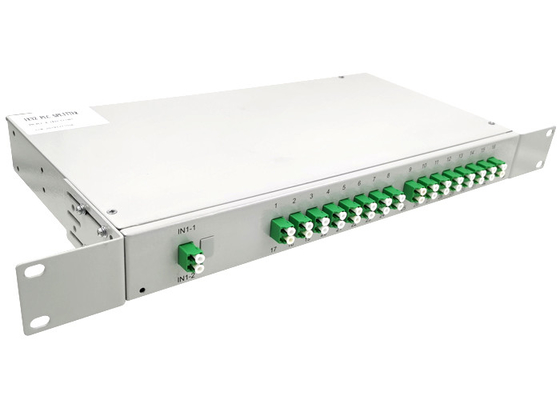 Splitter PLC оптического волокна SM × 32 держателя шкафа 1U 1 19 дюймов соединитель LC/APC