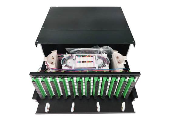 пульт временных соединительных кабелей SC/APC шкафа 4U ODF 144cores оптически с кассетой 12